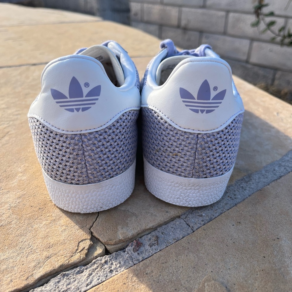 Adidas Gazelle Lavender and White Trainers - Picture 3 of 8